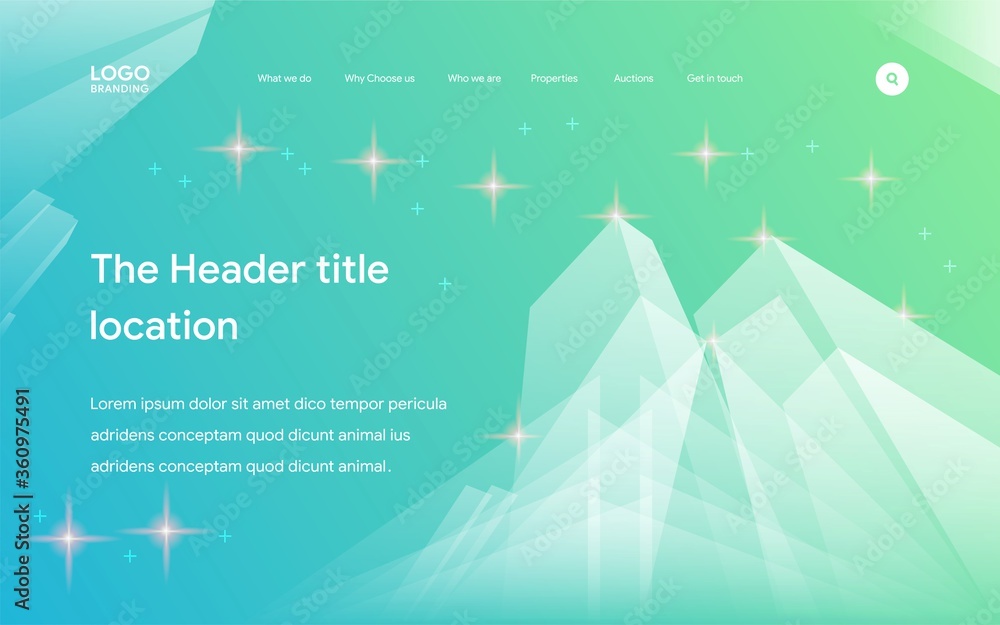 Poster modern flat design of web page design for website and mobile development geometric background templa