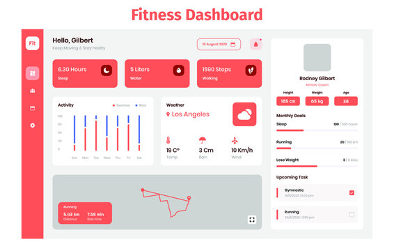 Fitness Dashboard UI Kit 