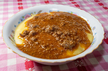 Polenta feita no Brasil 