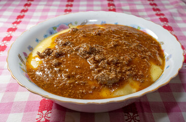 Polenta feita no Brasil 