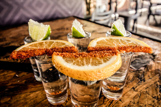 caballitos de tequila preparados