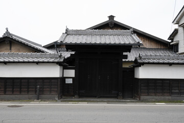 Fototapeta premium Koyama Residence, old house in Komoro Station, on old Hokkoku Road, in Komoro City, Nagano Prefecture