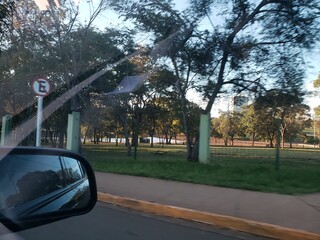 car driving in the park at Campo Grande MS
