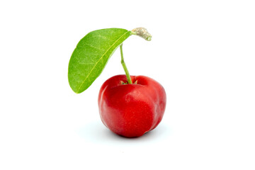 Juicy red cherry thai isolated on the white background.