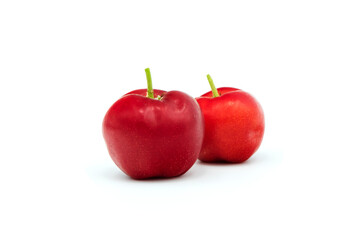 Juicy red cherry thai isolated on the white background.