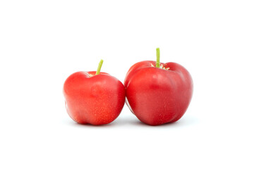 Juicy red cherry thai isolated on the white background.