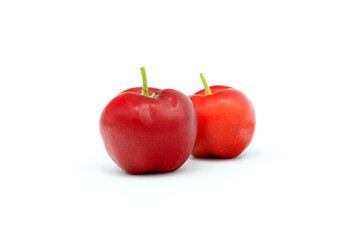 Juicy red cherry thai isolated on the white background.