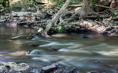 Rocks in a River Long Exposure