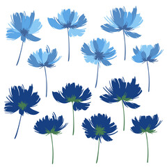 Flower vector illustration material abstract beautifully,