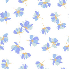 Seamless pattern material of an abstract flower,