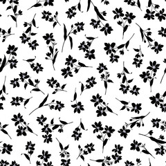 Seamless vector pattern of a beautiful flower,