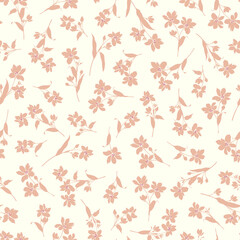 Seamless vector pattern of a beautiful flower,
