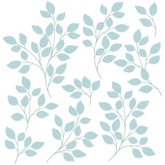 Silhouette illustration of the plant which is beautiful with simplicity,