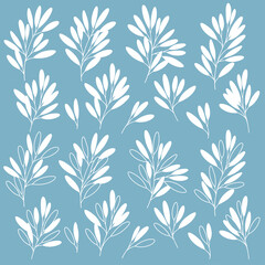 Fototapeta premium Silhouette illustration of the plant which is beautiful with simplicity,