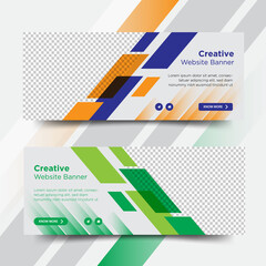 Creative business web banner design for social media post promotion 	