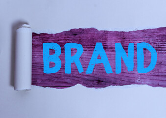 Handwriting text writing Brand. Conceptual photo name identifies one seller good as distinct from...
