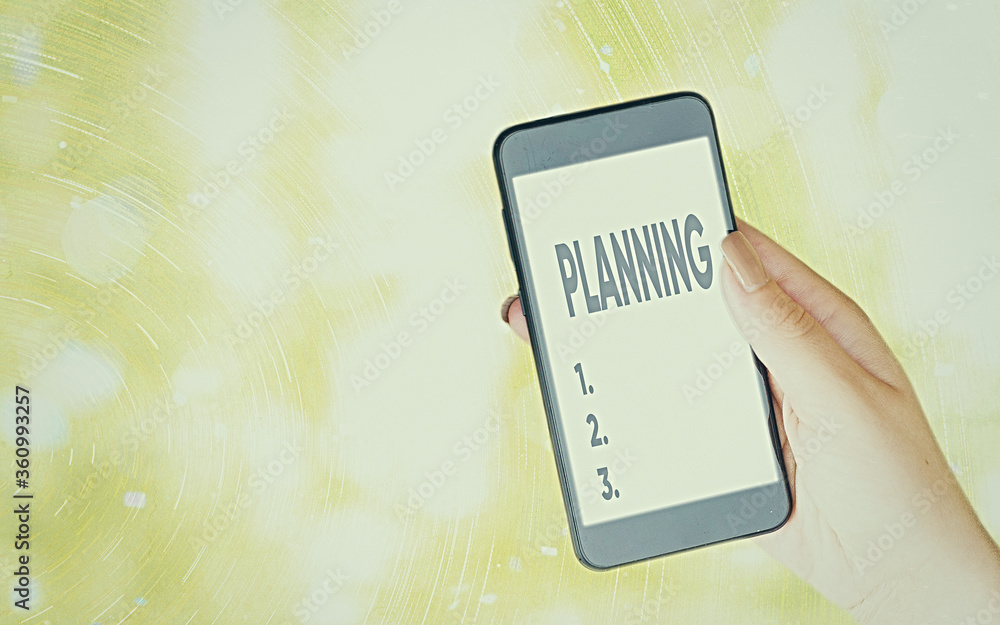 Poster handwriting text writing planning. conceptual photo achieving desired results is the first and forem