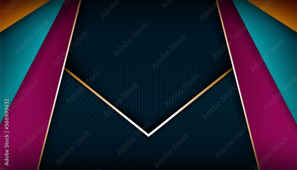Poster luxurious dark color with overlap layer for modern abstract background template