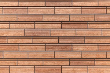 Obraz premium Modern brown stone wall with stripes texture and seamless background