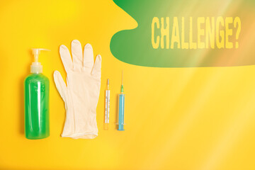 Word writing text Challenge Question. Business photo showcasing Invitation to engage in a race in...