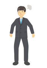 Obraz premium A man in an angry suit