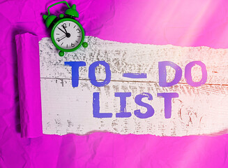 Writing note showing To do List. Business concept for a list of tasks to complete and organize...