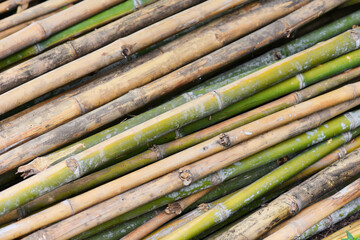 old bamboo wall background / nature wood for fence /