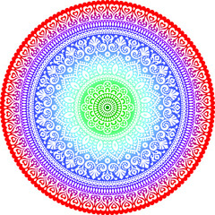 colorful vector mandala seamless round design