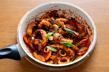 Korean Style Spicy Squid with Pork
