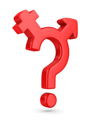 choice sex on white background. Isolated 3D illustration