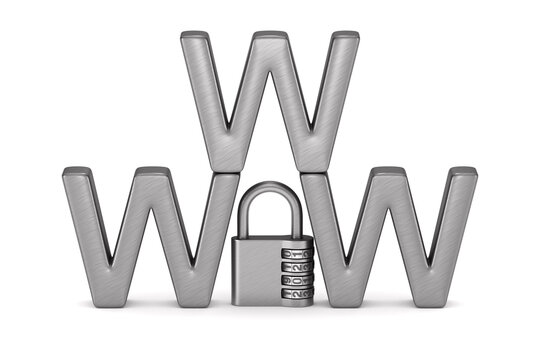safety internet on white background. Isolated 3D illustration