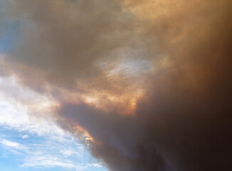 Smoke from the fire at Mount Charleston