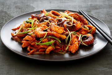 Korean Style Spicy Squid with Pork