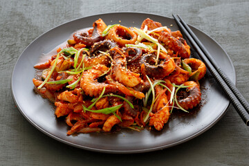 Korean Style Spicy Squid with Pork