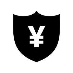 Vector Yen or Yuan or Money Protection or Shield Illustration