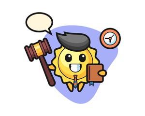 Sun cartoon as a judge