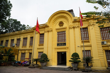 A main gate of Vietnam Museum of Revolution in Hanoi, Vietnam