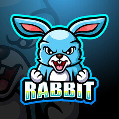 Rabbit mascot esport logo design © frescostudio