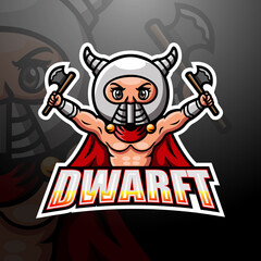 Dwarf mascot esport logo design