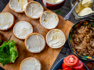 The process of making delicious homemade burgers.
