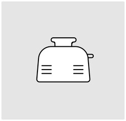 Toaster outline and filled vector icon sign symbol