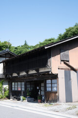 Fototapeta na wymiar Townscape of Oiwake Station on Nakasendo Road in Karuizawa Town, Nagano Prefecture