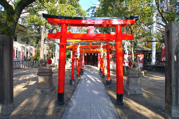 Fototapeta na wymiar The Minatogawa Shrine in Kobe, Kansai, Japan.