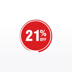 21 discount, Sales Vector badges for Labels, , Stickers, Banners, Tags, Web Stickers, New offer. Discount origami sign banner