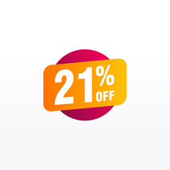 21 discount, Sales Vector badges for Labels, , Stickers, Banners, Tags, Web Stickers, New offer. Discount origami sign banner