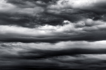 Atmospheric moody cloudy sky background