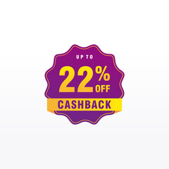 22 discount, Sales Vector badges for Labels, , Stickers, Banners, Tags, Web Stickers, New offer. Discount origami sign banner