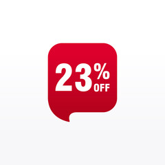 23 discount, Sales Vector badges for Labels, , Stickers, Banners, Tags, Web Stickers, New offer. Discount origami sign banner