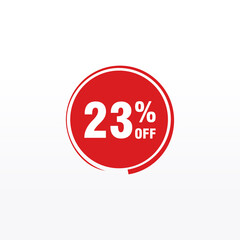 23 discount, Sales Vector badges for Labels, , Stickers, Banners, Tags, Web Stickers, New offer. Discount origami sign banner