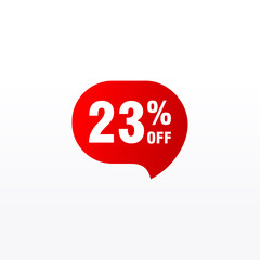 23 discount, Sales Vector badges for Labels, , Stickers, Banners, Tags, Web Stickers, New offer. Discount origami sign banner